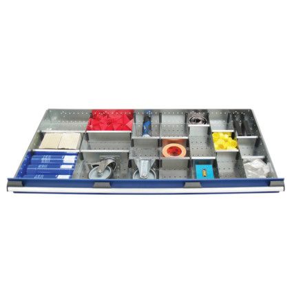 cubio, Divider Kit, Steel, Galvanised, 1300x650x77mm, 21 Compartments