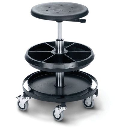 Mobile Work Stool -  Height Adjustable from 540-800mm