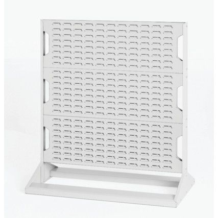 Louvre Double Sided Panel Rack, 1125mm x 1000mm x 550mm, Grey