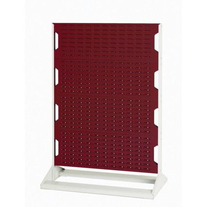 Louvre Double Sided Panel Rack, 1450mm x 1000mm x 550mm, Red & Grey