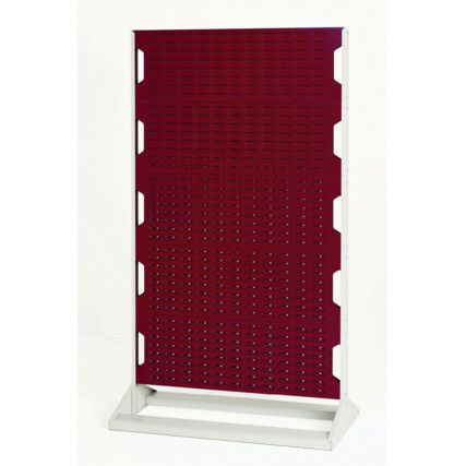 Louvre Double Sided Panel Rack, 1775mm x 1000mm x 550mm, Red & Grey