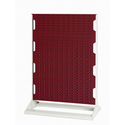 Louvre Single Sided Panel Rack, 1450mm x 1000mm x 550mm, Red & Grey