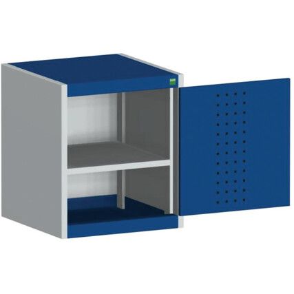 Cubio Storage Cabinet, Single Door, Blue, 600 x 525 x 525mm