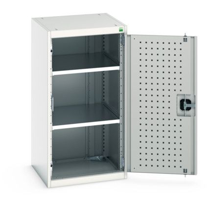 Cubio Storage Cabinet, Single Perfo Door, Light Grey, 1000 x 525 x 525mm