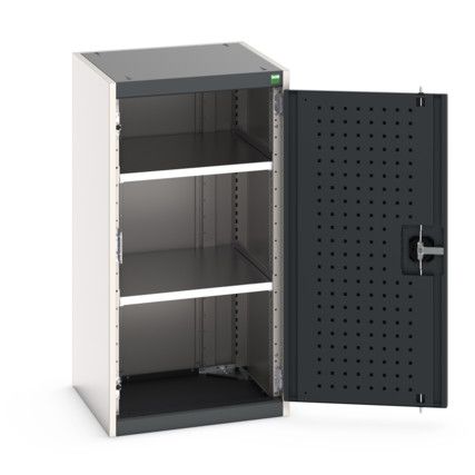 Cubio Storage Cabinet, Single Perfo Door, Anthracite Grey, 1000 x 525 x 525mm