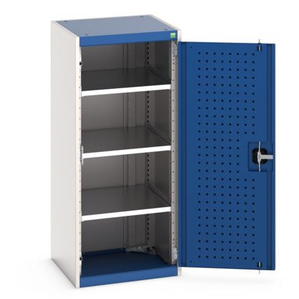 Cubio Storage Cabinet, Single Perfo Door, Blue, 1200 x 525 x 525mm