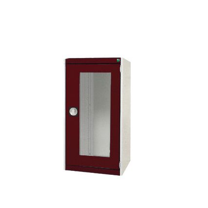 CUBIO SMLF-5510 CUPBOARD HOUSING WITH WINDOW DOOR-LIGHT GREY/RED