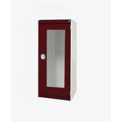 CUBIO SMLF-5512 CUPBOARD HOUSING WITH WINDOW DOOR-LIGHT GREY/RED