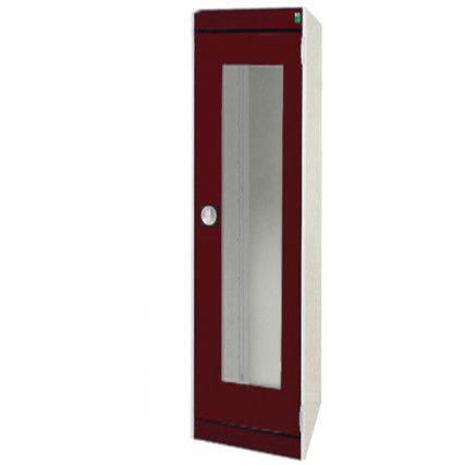 CUBIO SMLF-5520 CUPBOARD HOUSING WITH WINDOW DOOR-LIGHT GREY/RED