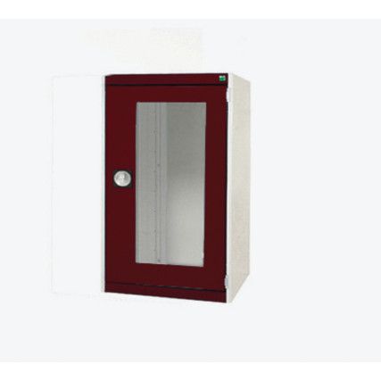 CUBIO SMLF-6512 CUPBOARD HOUSING WITH WINDOW DOOR-LIGHT GREY/RED