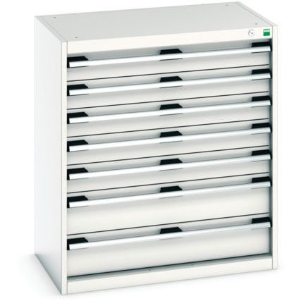 Cubio Drawer Cabinet, 7 Drawers, Light Grey, 900 x 800 x 525mm