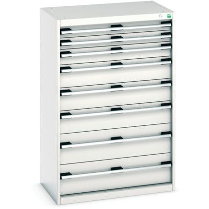 Cubio Drawer Cabinet, 8 Drawers, Light Grey, 1200 x 800 x 525mm