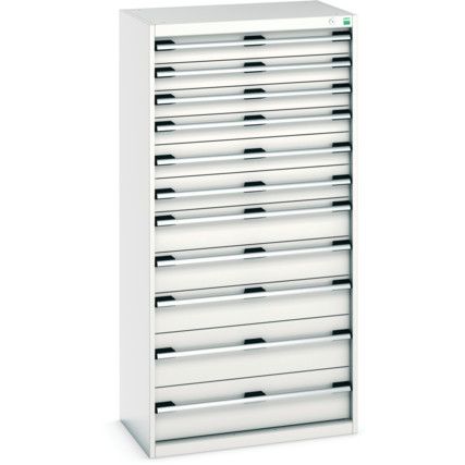 Cubio Drawer Cabinet, 11 Drawers, Light Grey, 1600 x 800 x 525mm