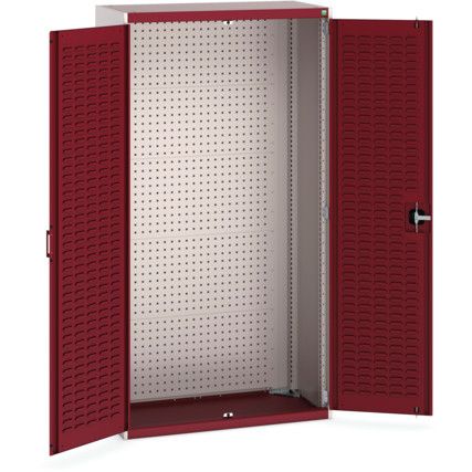 Cubio Storage Cabinet, 2 Doors, Red, 2000 x 1050 x 525mm