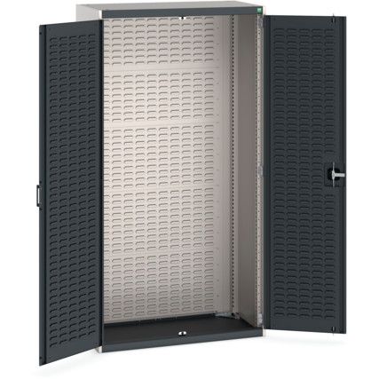 Cubio Storage Cabinet, 2 Doors, Anthracite Grey, 2000 x 1050 x 525mm