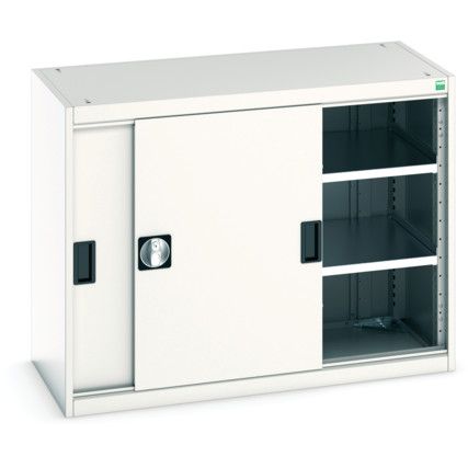 Cubio Storage Cabinet, Single Sliding Door, Light Grey, 800 x 1050 x 525mm