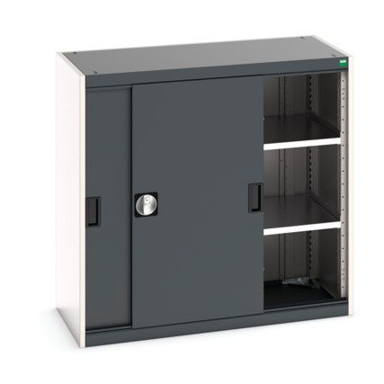 Cubio Storage Cabinet, Single Sliding Door, Anthracite Grey, 1000 x 1050 x 525mm