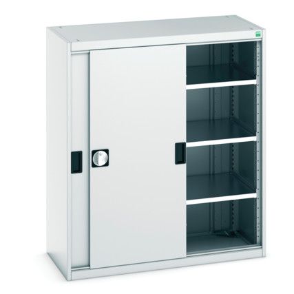 Cubio Storage Cabinet, Single Sliding Door, Light Grey, 1200 x 1050 x 525mm