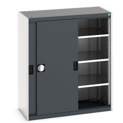 Cubio Storage Cabinet, Single Sliding Door, Anthracite Grey, 1200 x 1050 x 525mm