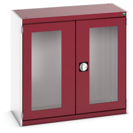 CUBIO SMLF-10510 CUPBOARD HOUSING WITH WINDOW DOOR-LIGHT GREY/RED