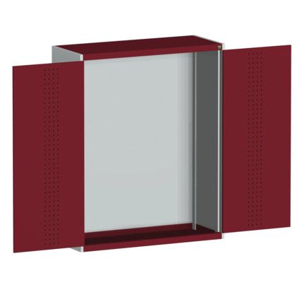 CUBIO SMLF-13516 CUPBOARD HOUSING WITH PERFO DOOR-LIGHT GREY/RED