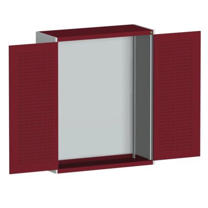 CUBIO SMLF-13516 CUPBOARD HOUSING WITH LOUVRE DOOR-LIGHT GREY/RED