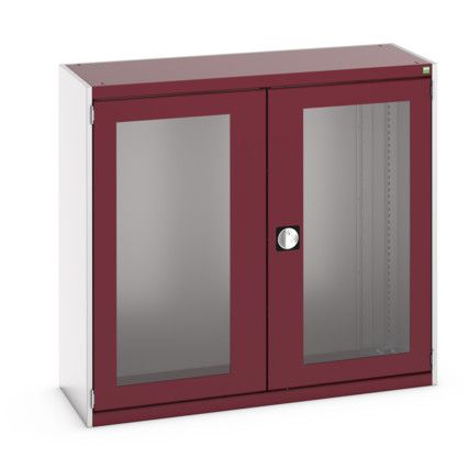 CUBIO SMLF-13512 CUPBOARD HOUSING WITH WINDOW DOOR-LIGHT GREY/RED