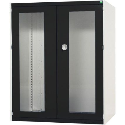 CUBIO SMLFS-13516 CUPBOARD HOUSING W/ WINDOW DOORS-LIGHT/ANTH GREY