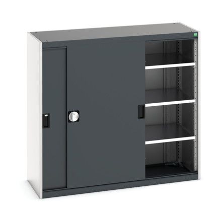 Cubio Storage Cabinet, 2 Sliding Doors, Anthracite Grey, 1200 x 1300 x 525mm