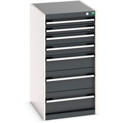 Cubio Drawer Cabinet, 7 Drawers, Anthracite Grey/Light Grey, 1000 x 525 x 650mm