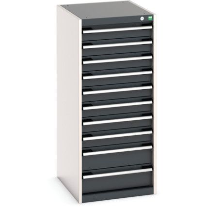 Cubio Drawer Cabinet, 10 Drawers, Anthracite Grey/Light Grey, 1200 x 525 x 650mm