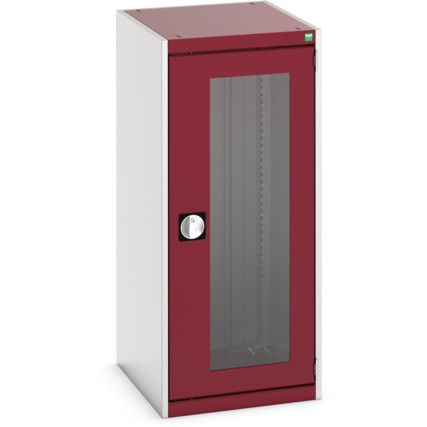 CUBIO SMLF-5612 CUPBOARD HOUSING WITH WINDOW DOOR-LIGHT GREY/RED