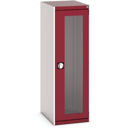 CUBIO SMLF-5616 CUPBOARD HOUSING WITH WINDOW DOOR-LIGHT GREY/RED