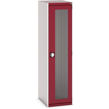 CUBIO SMLF-5620 CUPBOARD HOUSING WITH WINDOW DOOR-LIGHT GREY/RED