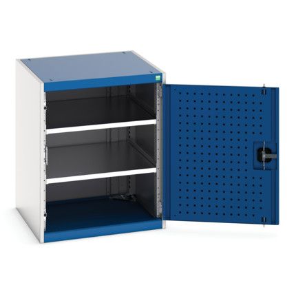 Cubio Storage Cabinet, Single Perfo Door, Blue, 800 x 650 x 650mm