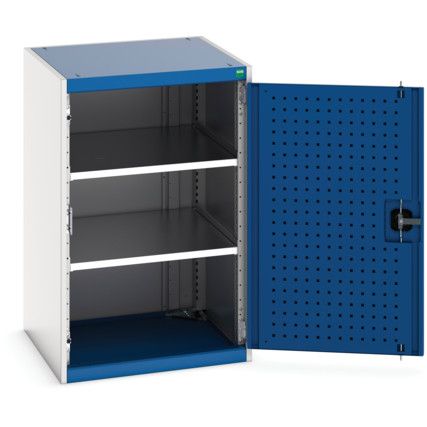 Cubio Storage Cabinet, Single Perfo Door, Blue, 1000 x 650 x 650mm