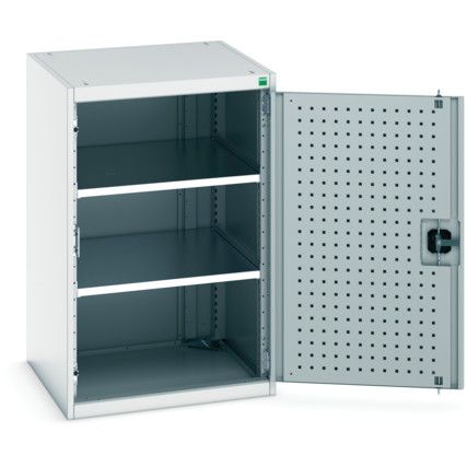 Cubio Storage Cabinet, Single Perfo Door, Light Grey, 1000 x 650 x 650mm