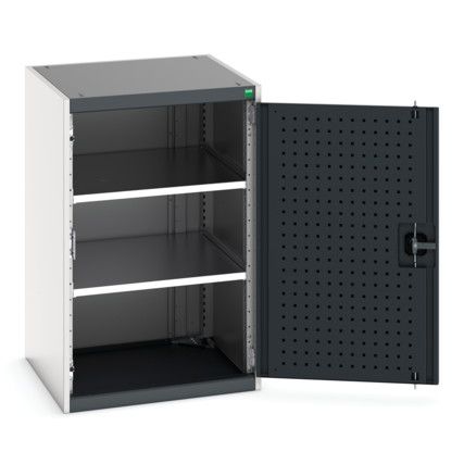 Cubio Storage Cabinet, Single Perfo Door, Anthracite Grey, 1000 x 650 x 650mm