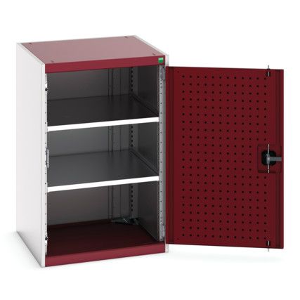 Cubio Storage Cabinet, Single Perfo Door, Red, 1000 x 650 x 650mm