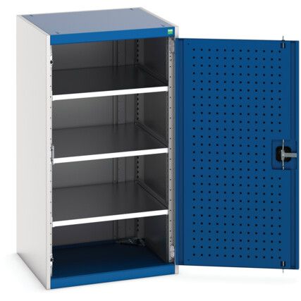 Cubio Storage Cabinet, Single Perfo Door, Blue, 1200 x 650 x 650mm