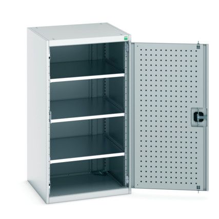 Cubio Storage Cabinet, Single Perfo Door, Light Grey, 1200 x 650 x 650mm