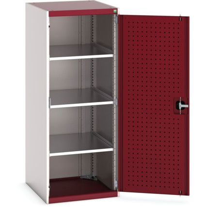 Cubio Storage Cabinet, Single Door, Red, 1600 x 650 x 650mm