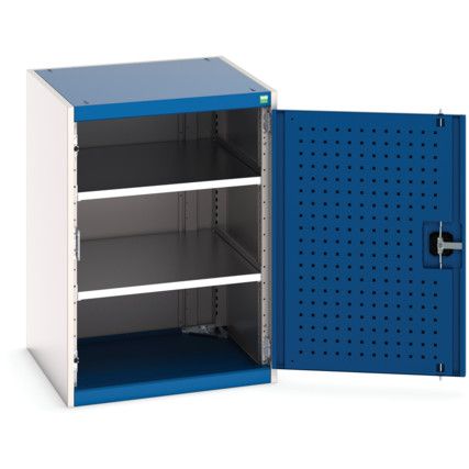 Cubio Storage Cabinet, Single Perfo Door, Blue, 900 x 650 x 650mm