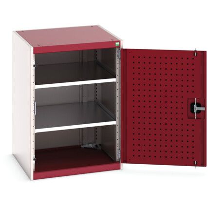 Cubio Storage Cabinet, Single Door, Red, 900 x 650 x 650mm