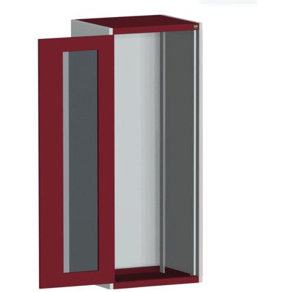 CUBIO SMLF-6616 CUPBOARD HOUSING WITH WINDOW DOOR-LIGHT GREY/RED