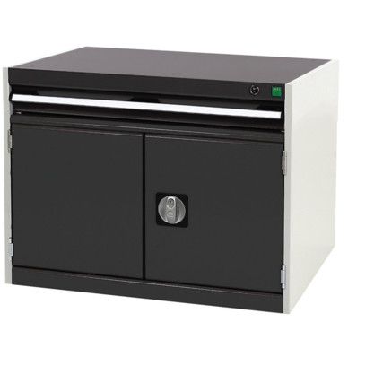 Cubio Drawer Cabinet, 1 Drawers, Anthracite Grey/Light Grey, 600 x 800 x 650mm