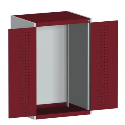 CUBIO SMLF-8612 CUPBOARD HOUSING WITH PERFO DOOR-LIGHT GREY/RED