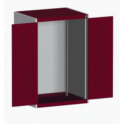 CUBIO SMLF-8612 CUPBOARD HOUSING WITH PERFO DOOR-LIGHT GREY/RED