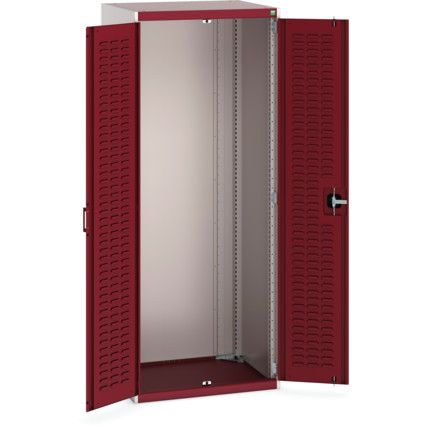 CUBIO SMLF-8620 CUPBOARD HOUSING WITH LOUVRE DOOR-LIGHT GREY/RED