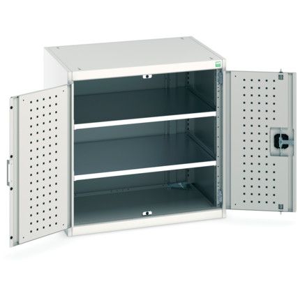 Cubio Storage Cabinet, 2 Doors, Light Grey, 800 x 800 x 650mm